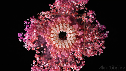 创意参考视频 抽象创意视频Hanami 2050   Digital Flower Installation