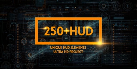 AE模板 135个用户界面屏幕高科技 HUD界面元素 hud SCI FI 1.1 (135 elements)