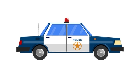 图片素材 扁平车辆警车 11