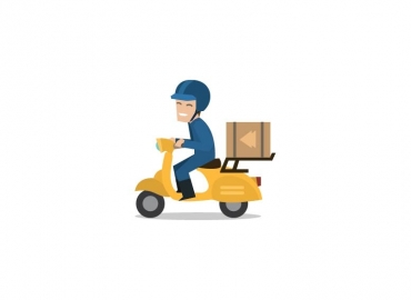 图片素材 扁平车辆外卖电动车 04