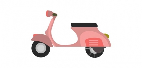 图片素材 扁平摩托车