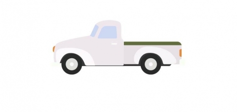 图片素材 扁平车辆小货车