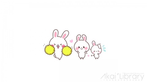 AE模板 卡通兔子可爱表情花字弹幕元素-7