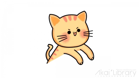 AE模板 卡通小花猫可爱表情花字弹幕元素-6