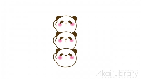 AE模板 卡通熊猫可爱表情花字弹幕元素2