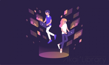 图片素材 等距数据网络信息科技办公立体场景-1