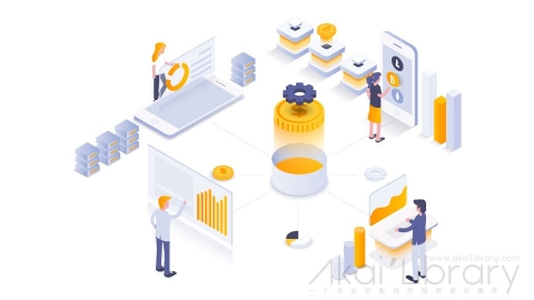 图片素材 等距区块链大数据网络信息立体场景-1