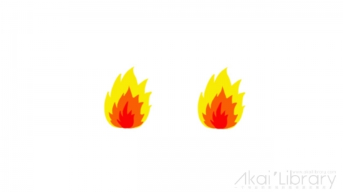 AE模板 卡通火苗可爱表情花字弹幕元素