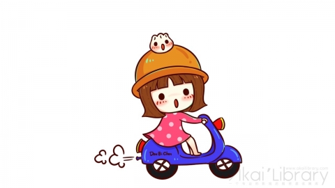 AE模板 卡通小女孩可爱表情花字弹幕元素-7