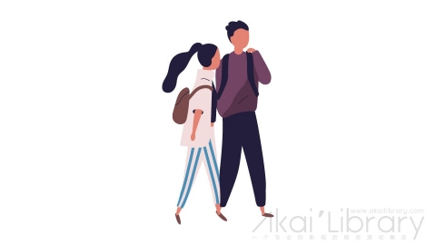 图片素材 扁平情侣男女插画卡通日常角色人物-4