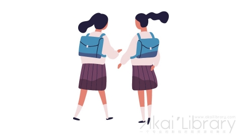 图片素材 扁平同学学生女生插画卡通日常角色人物-16