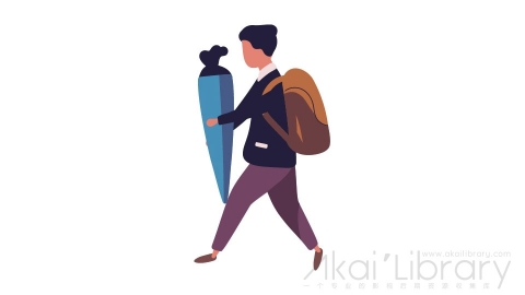 图片素材 扁平小学生男孩子儿童插画卡通日常角色人物-9