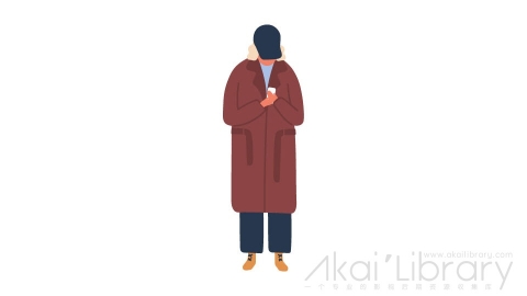 图片素材 扁平低头玩手机插画卡通日常角色人物-20