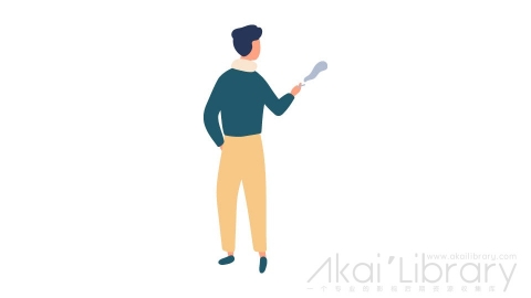 图片素材 扁平抽烟男人插画卡通日常角色人物-3