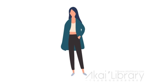 图片素材 扁平露脐装女生插画卡通日常角色人物-26