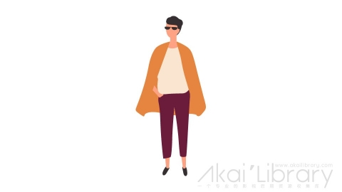图片素材 扁平墨镜插兜女人插画卡通日常角色人物-19