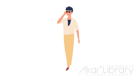 图片素材 扁平墨镜男人插画卡通日常角色人物-22