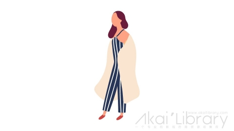 图片素材 扁平条纹衣女人插画卡通日常角色人物-24