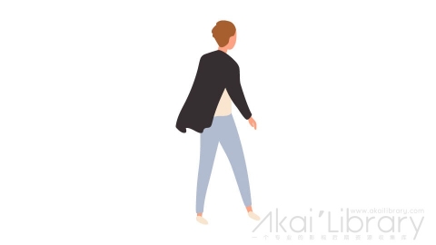 图片素材 扁平走路男人插画卡通日常角色人物-23