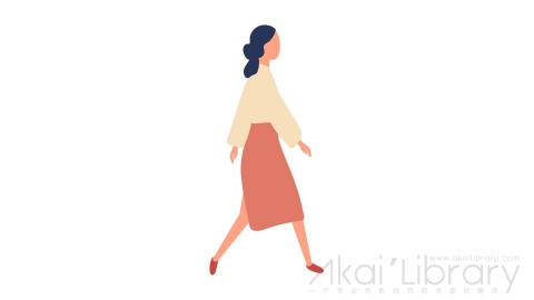图片素材 扁平走路女人插画卡通日常角色人物-18