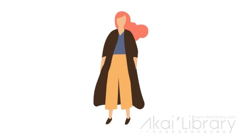 图片素材 扁平风衣女人插画卡通日常角色人物-13