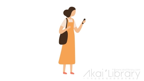 图片素材 扁平看手机女人插画卡通日常角色人物-29