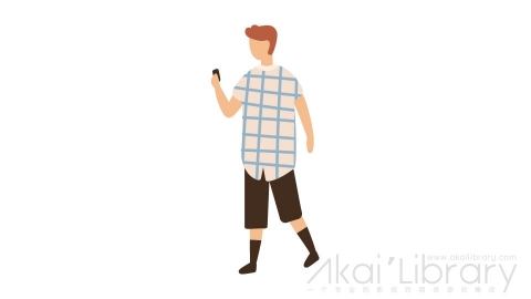 图片素材 扁平玩手机男人插画卡通日常角色人物-3