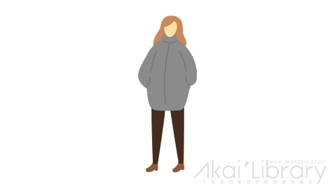 图片素材 扁平插兜女人插画卡通日常角色人物-26