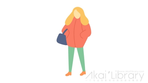 图片素材 扁平插兜女人插画卡通日常角色人物-35