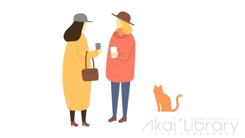图片素材 扁平交谈喝茶女人插画卡通日常角色人物-1