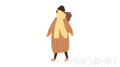 图片素材 扁平围巾女人插画卡通日常角色人物-27