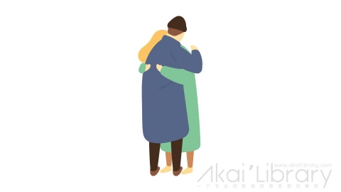 图片素材 扁平拥抱情侣插画卡通日常角色人物-14