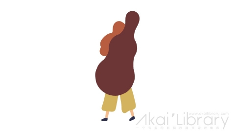 图片素材 扁平背吉他女孩插画卡通日常角色人物-12