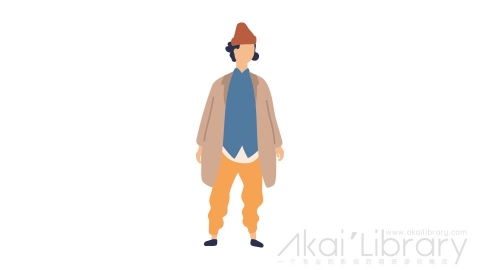 图片素材 扁平戴帽子男人插画卡通日常角色人物-5