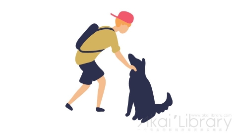图片素材 扁平逗狗男人男生插画卡通日常角色人物-26