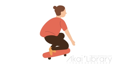 图片素材 扁平滑板男生运动插画卡通日常角色人物-29