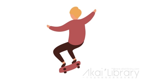 图片素材 扁平滑板运动插画卡通日常角色人物-2