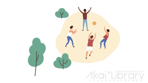 图片素材 扁平排球公园运动插画卡通生活场景-4