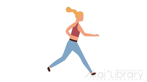 图片素材 扁平跑步女人运动插画卡通日常角色人物-18