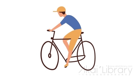 图片素材 扁平骑自行车男人插画卡通日常角色人物-10