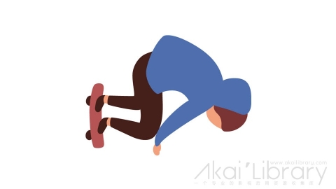 图片素材 扁平运动滑板男生插画卡通日常角色人物-1