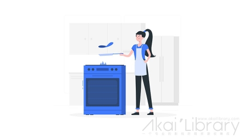 图片素材 烹饪做饭厨房料理插画扁平场景