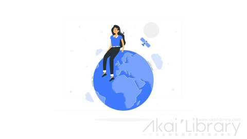 图片素材 人与地球世界插画扁平场景