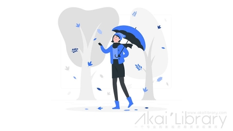 图片素材 秋天落叶季节插画扁平场景