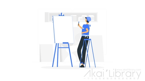 图片素材 绘画画油画画架画布插画扁平场景