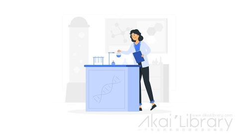 图片素材 科学家实验室医学研究化学插画扁平场景