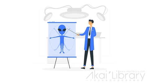 图片素材 外星人研究插画扁平场景