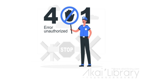 图片素材 401界面错误未授权插画扁平场景