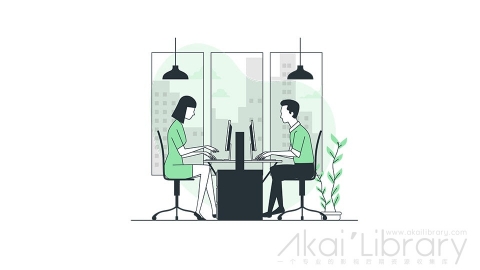 图片素材 办公室工作开会业务分析讨论线条扁平场景