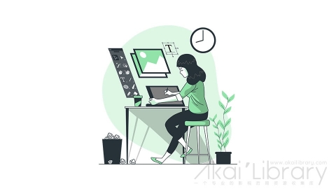 图片素材 设计师工作生活办公线条扁平场景